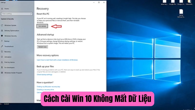 Cách Cài Win 10 Không Mất Dữ Liệu